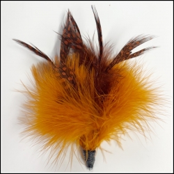  Marabou Light Brown with Guinea Feathers